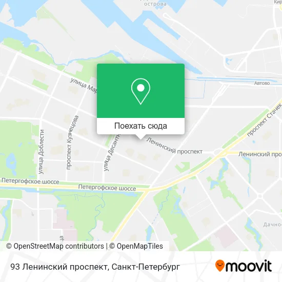 Карта 93 Ленинский проспект
