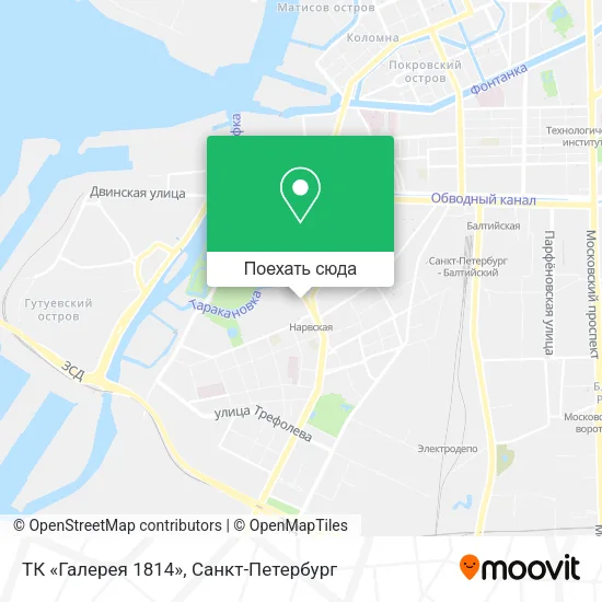 Карта ТК «Галерея 1814»