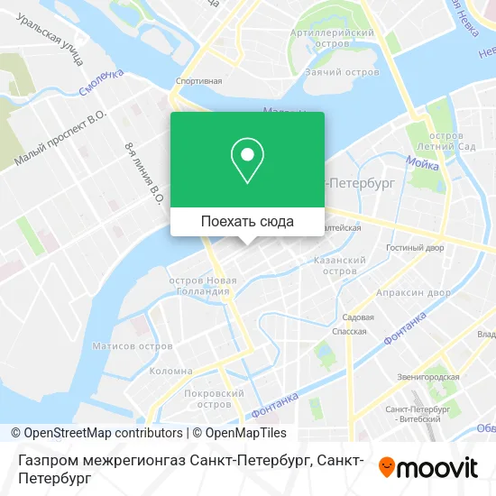 Карта Газпром межрегионгаз Санкт-Петербург