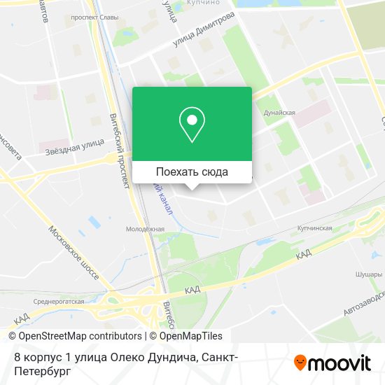 Карта 8 корпус 1 улица Олеко Дундича