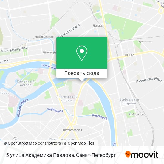 Карта 5 улица Академика Павлова