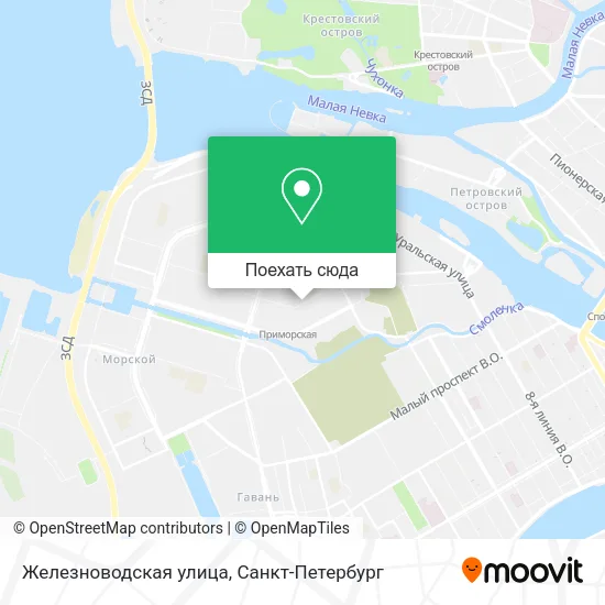 Карта Железноводская улица