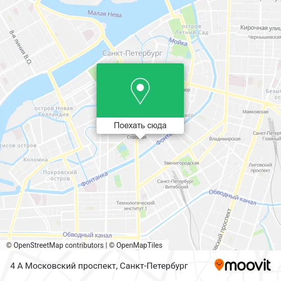 Карта 4 А Московский проспект