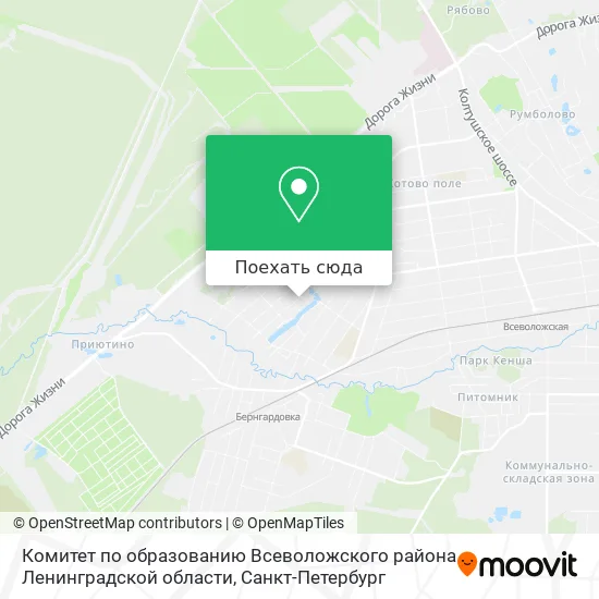 Карта Комитет по образованию Всеволожского района Ленинградской области