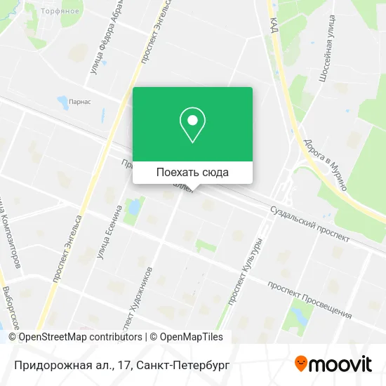 Карта Придорожная ал., 17