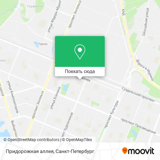Карта Придорожная аллея