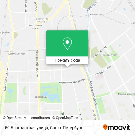 Карта 50 Благодатная улица