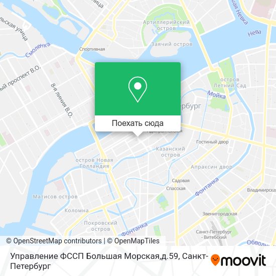 Карта Управление ФССП Большая Морская,д.59