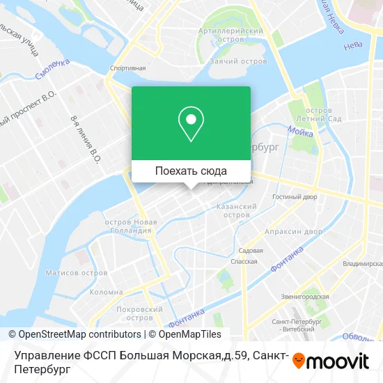 Карта Управление ФССП Большая Морская,д.59