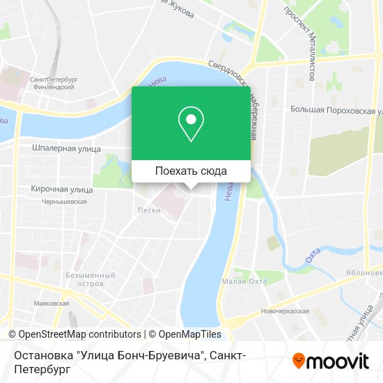 Карта Остановка "Улица Бонч-Бруевича"