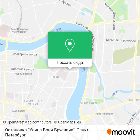 Карта Остановка "Улица Бонч-Бруевича"