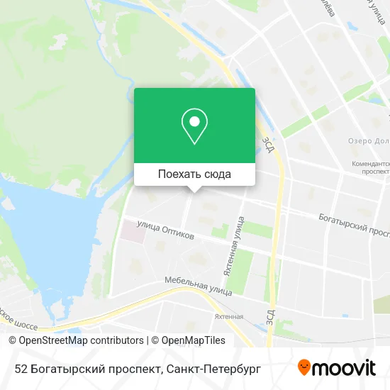 Карта 52 Богатырский проспект