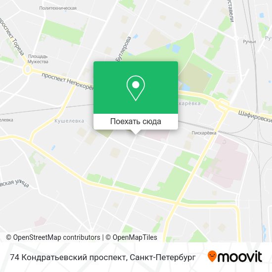 Карта 74 Кондратьевский проспект