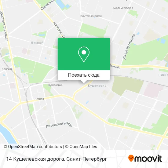 Карта 14 Кушелевская дорога