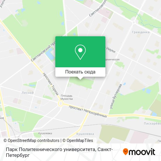 Карта Парк Политехнического университета