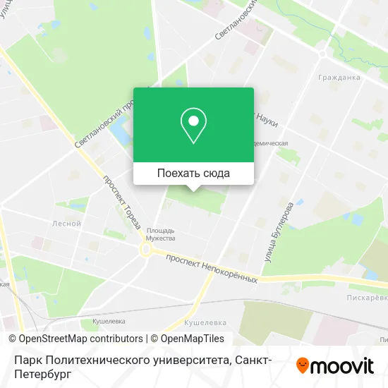 Карта Парк Политехнического университета