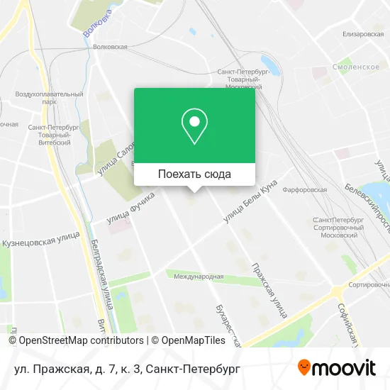 Карта ул. Пражская, д. 7, к. 3