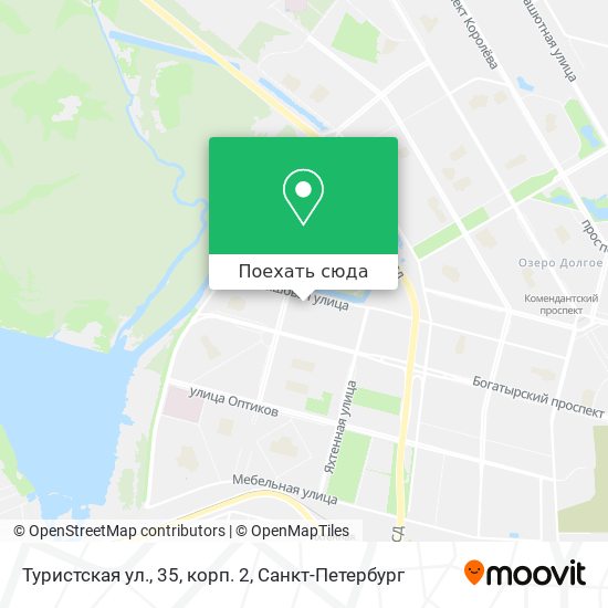 Карта Туристская ул., 35, корп. 2