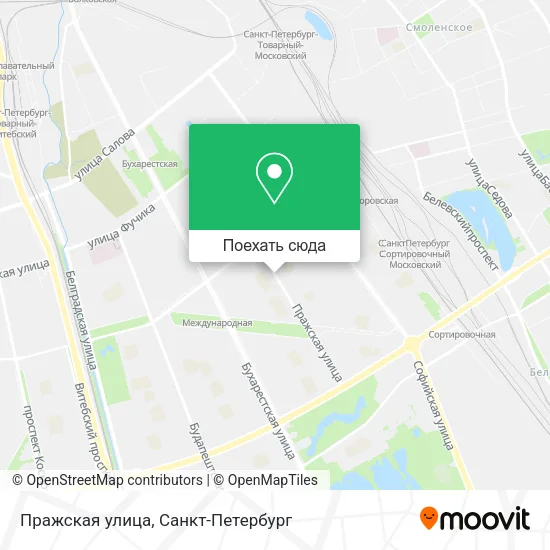 Карта Пражская улица