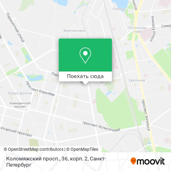 Карта Коломяжский просп., 36, корп. 2