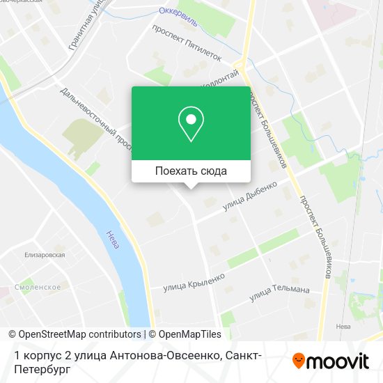 Карта 1 корпус 2 улица Антонова-Овсеенко
