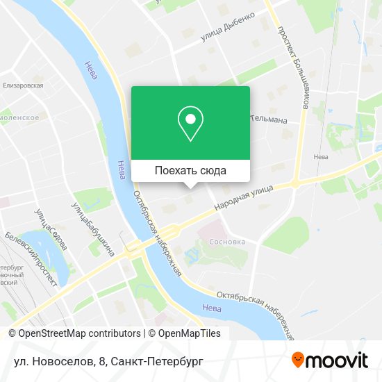 Карта ул. Новоселов, 8