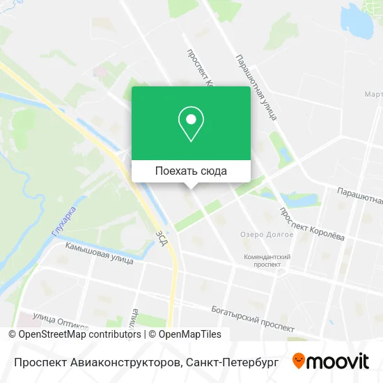 Карта Проспект Авиаконструкторов