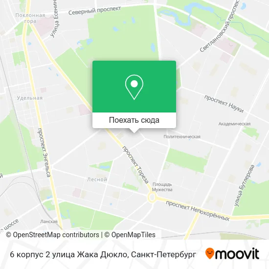 Карта 6 корпус 2 улица Жака Дюкло