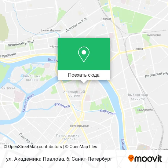 Карта ул. Академика Павлова, 6