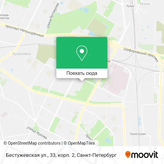 Карта Бестужевская ул., 33, корп. 2