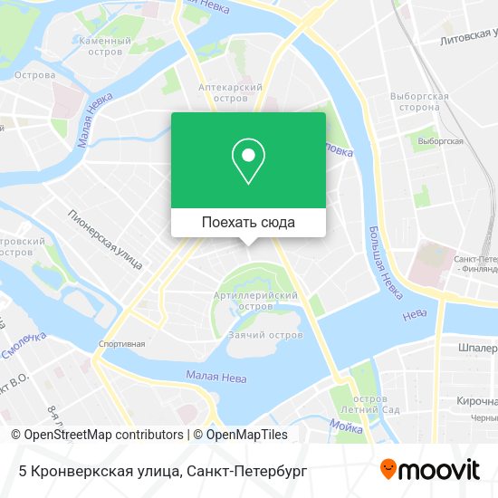 Карта 5 Кронверкская улица