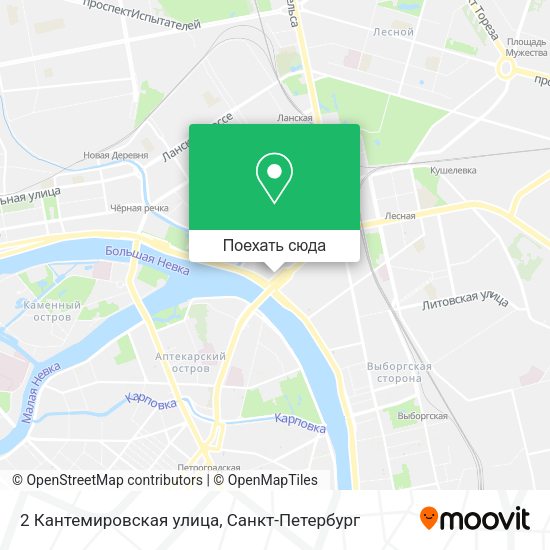 Карта 2 Кантемировская улица