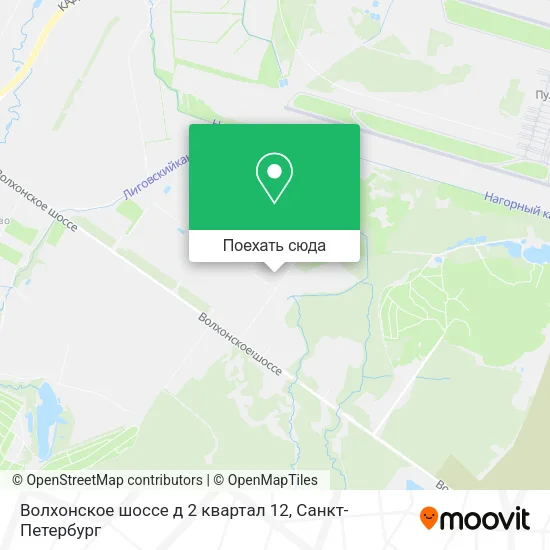 Карта Волхонское шоссе д 2 квартал 12