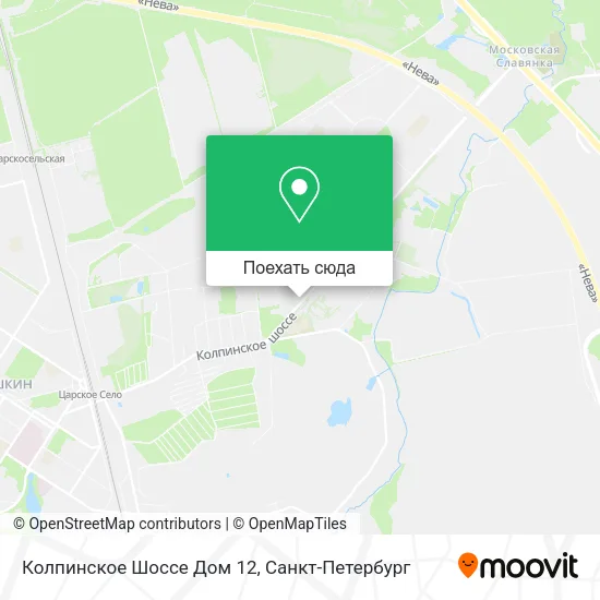 Карта Колпинское Шоссе Дом 12