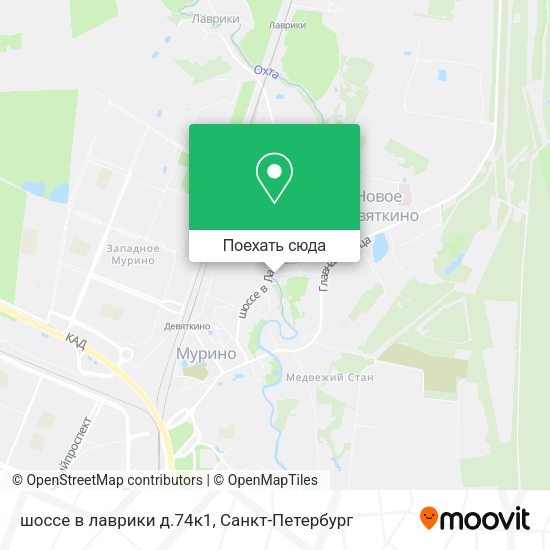 Карта шоссе в лаврики д.74к1