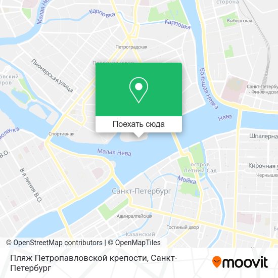 Карта Пляж Петропавловской крепости