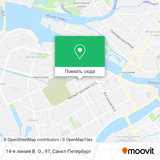 Карта 14-я линия В. О., 97