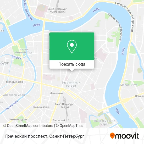 Карта Греческий проспект