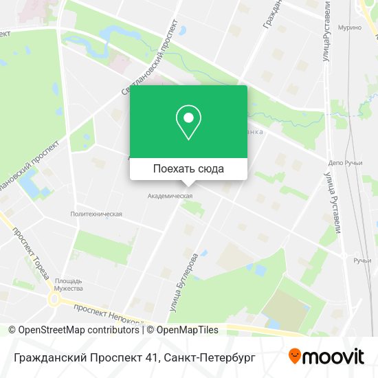 Карта Гражданский Проспект 41