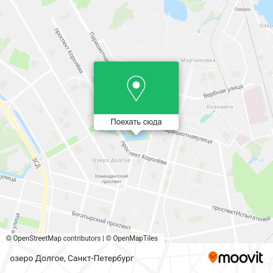 Карта озеро Долгое