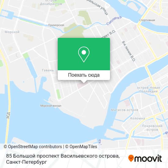 Карта 85 Большой проспект Васильевского острова