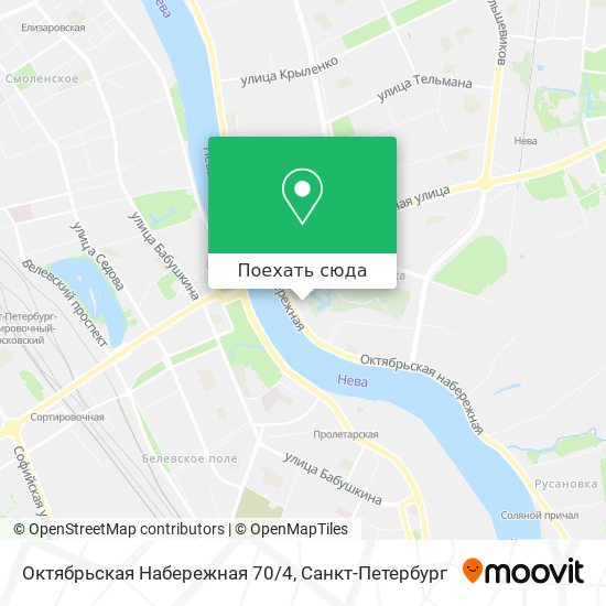 Карта Октябрьская Набережная 70/4