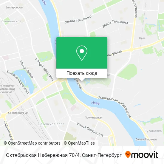 Карта Октябрьская Набережная 70/4