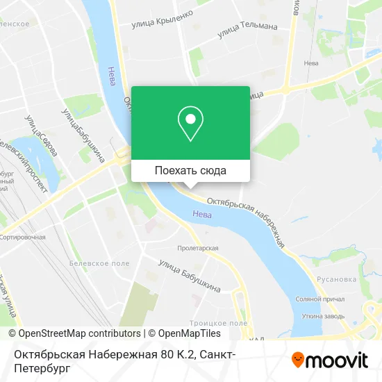 Карта Октябрьская Набережная 80 К.2