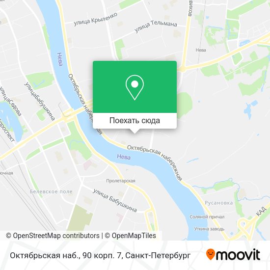 Карта Октябрьская наб., 90 корп. 7