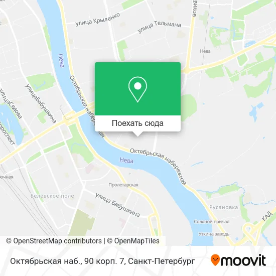 Карта Октябрьская наб., 90 корп. 7