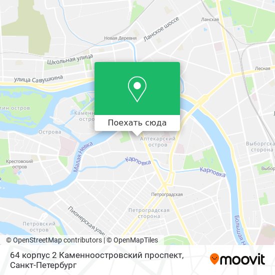 Карта 64 корпус 2 Каменноостровский проспект