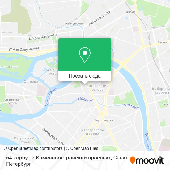 Карта 64 корпус 2 Каменноостровский проспект