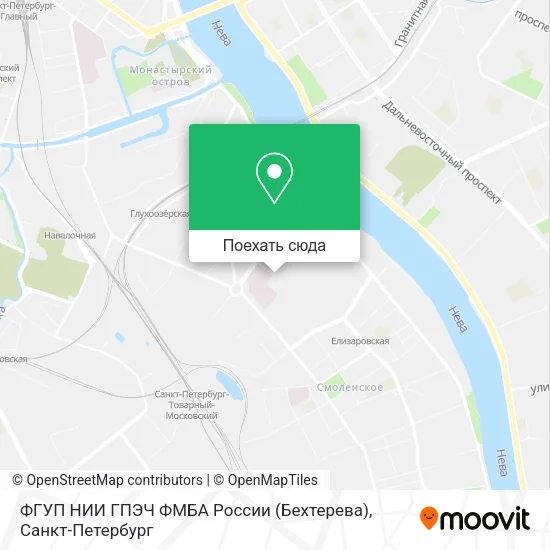 Карта ФГУП НИИ ГПЭЧ ФМБА России (Бехтерева)