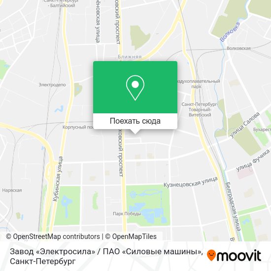 Карта Завод «Электросила» / ПАО «Силовые машины»